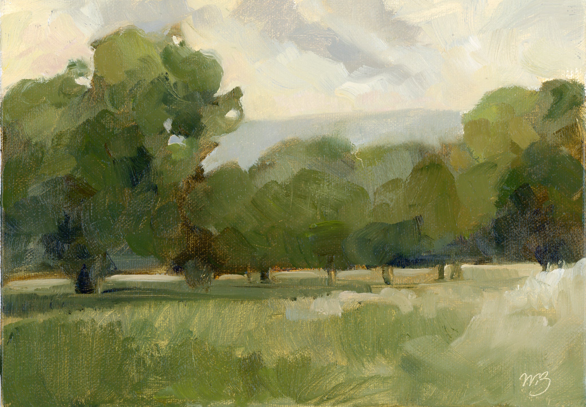 Cicada Song - 5x7" Oil on Panel - Framed