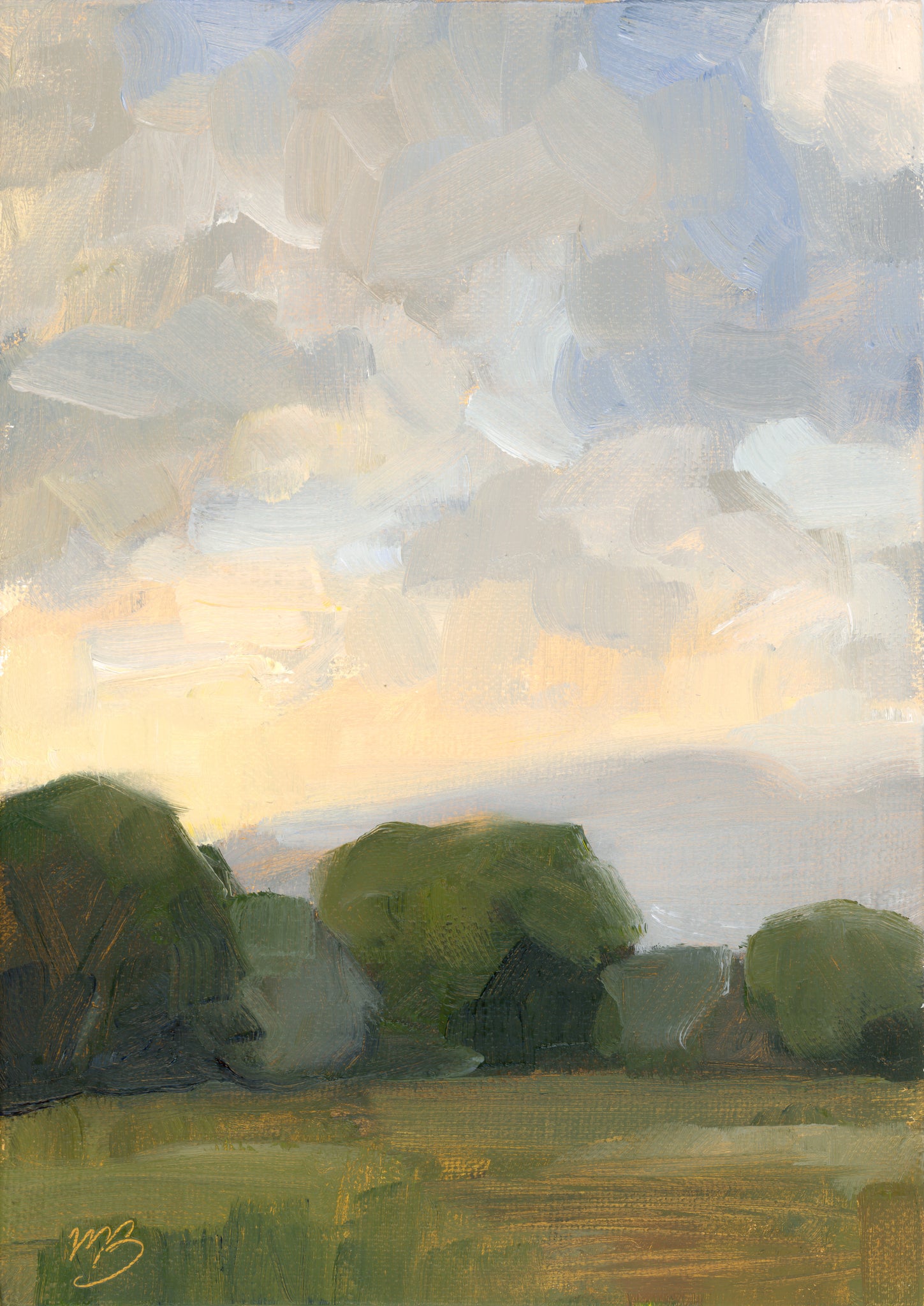 Apricot Haze - 5x7" Oil on Panel - Framed