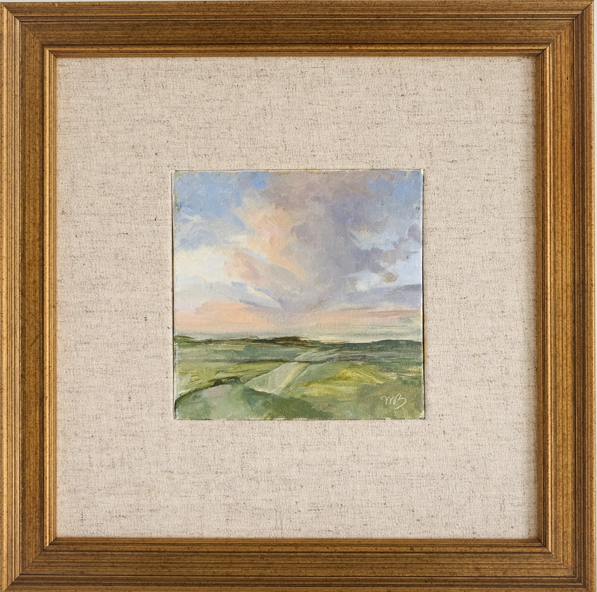 Early Flight - 4x4" Oil on Panel - Matted & Framed