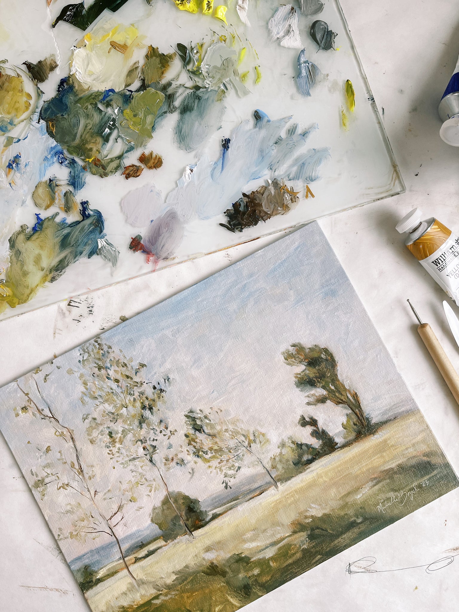 Master Copy of Monet's "Meadow at Bezons"