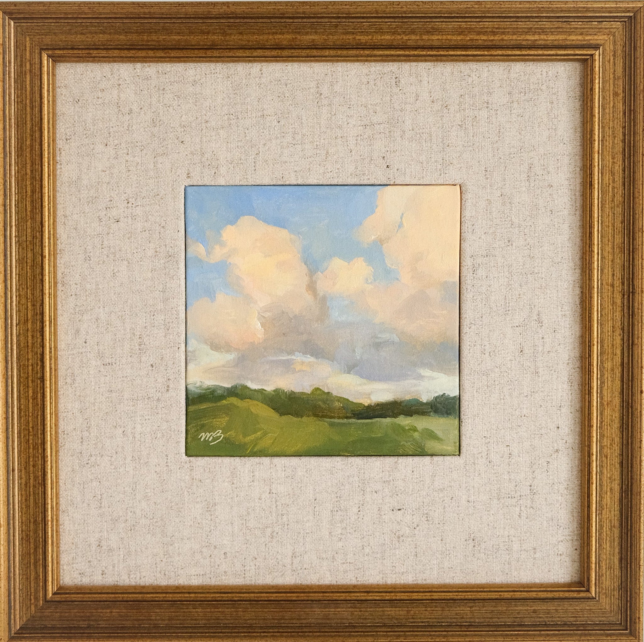 Not Easily Ignored - 4x4" Oil on Panel - Matted & Framed