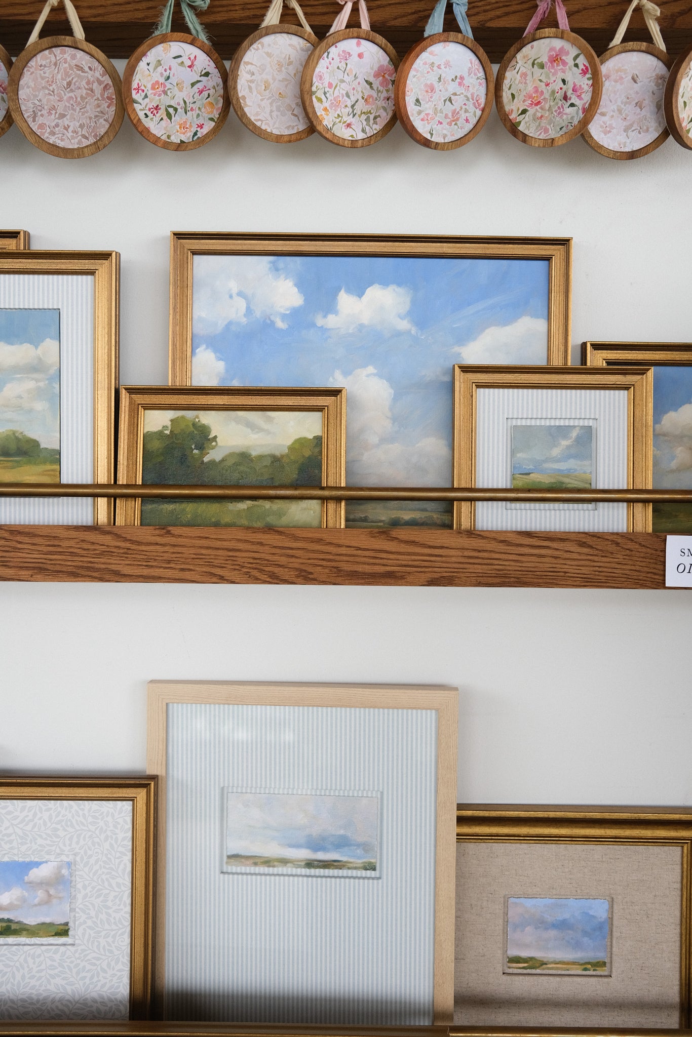 A Distant Hillside - 3x3" Oil on Panel - Matted & Framed
