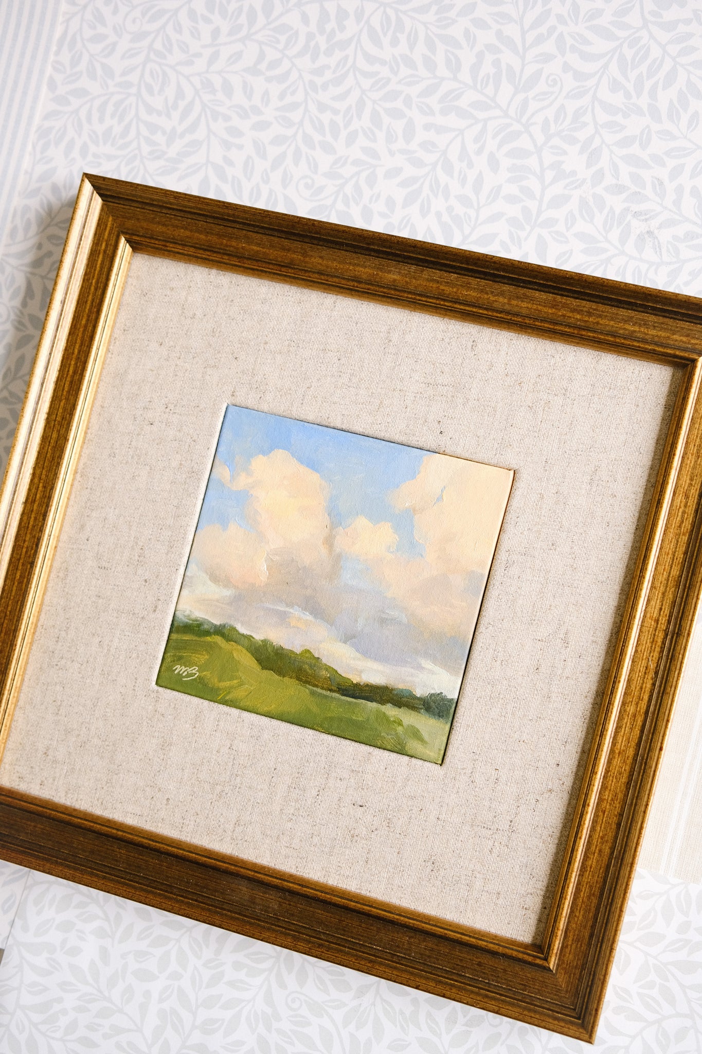 Not Easily Ignored - 4x4" Oil on Panel - Matted & Framed