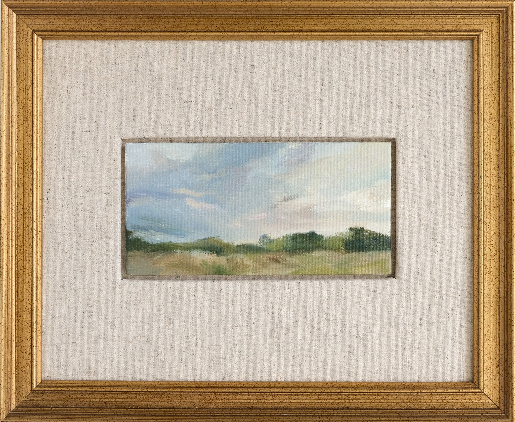 What Do You See? 3x6" Oil on Panel - Matted & Framed