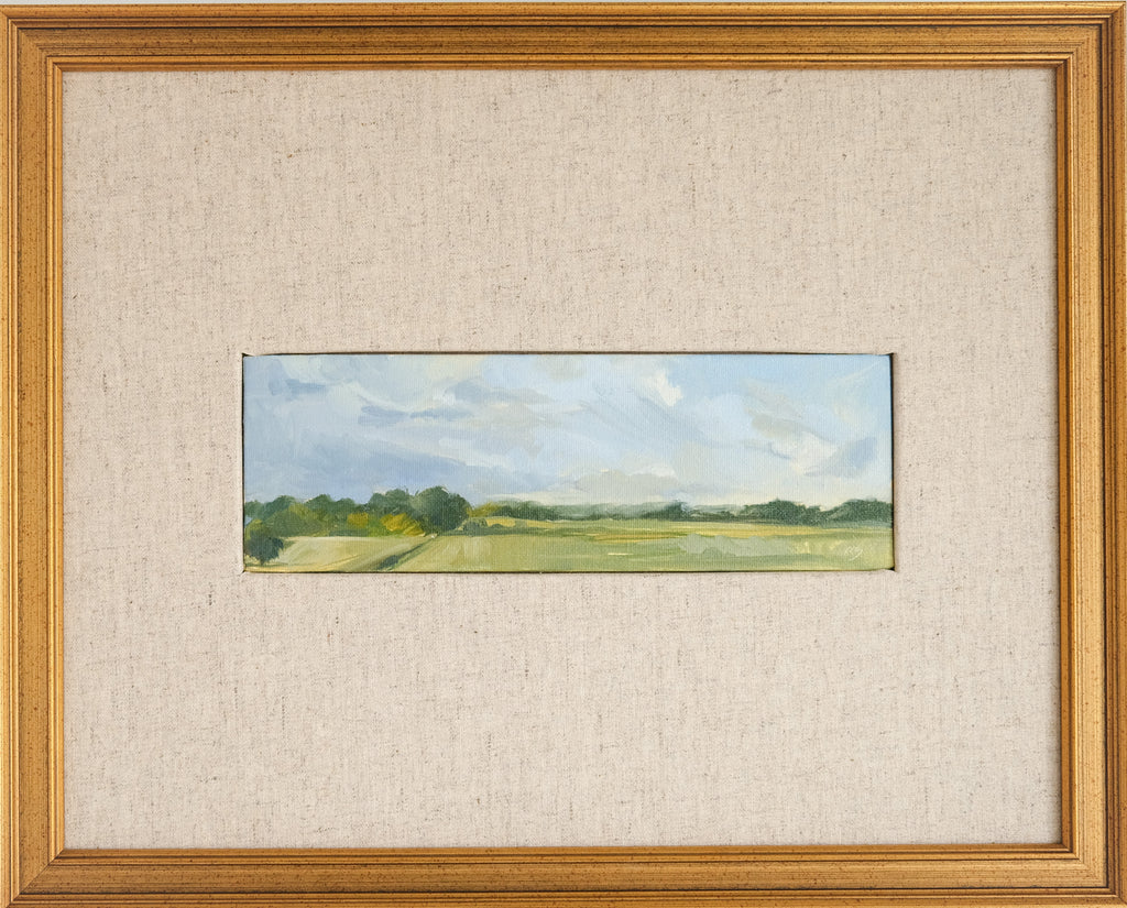 Eternity Long- 3x9" Oil on Panel - Matted & Framed
