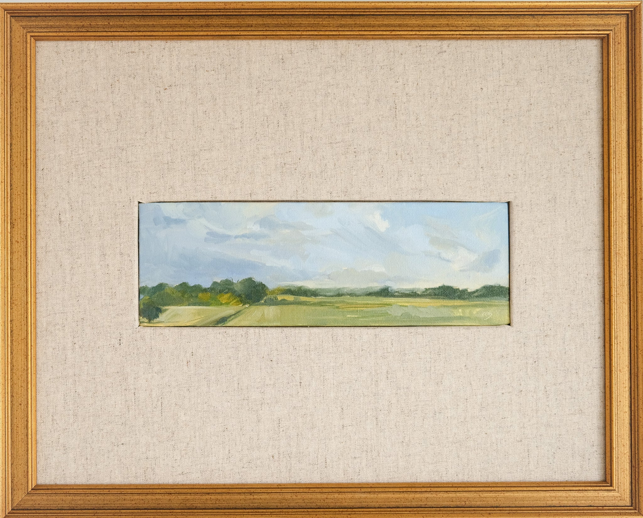 Eternity Long- 3x9" Oil on Panel - Matted & Framed