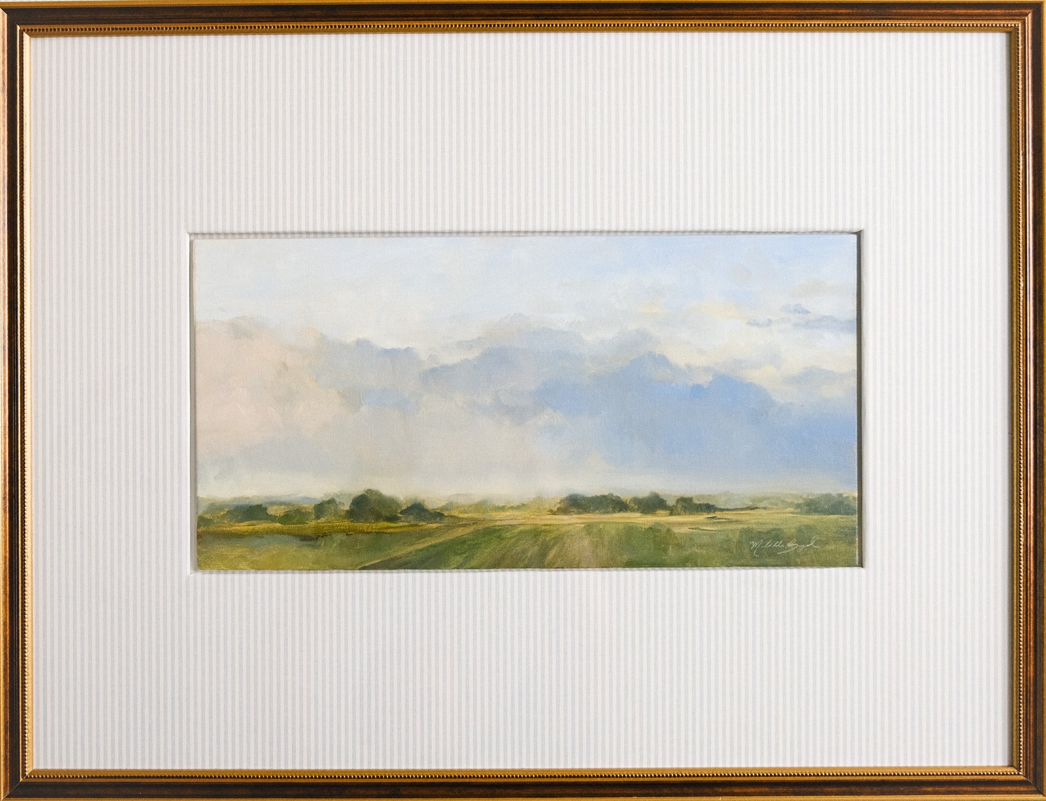 Cloud Chroma- 8x16" Oil on Panel - Matted & Framed