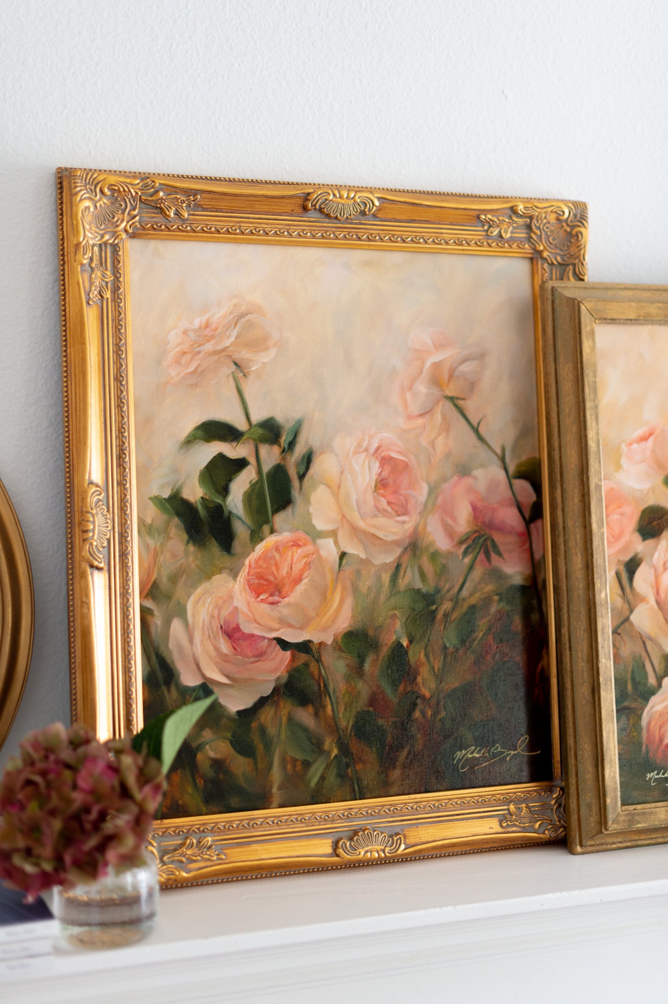 Buckets of Blooms  - 16x20" Framed Oil Painting
