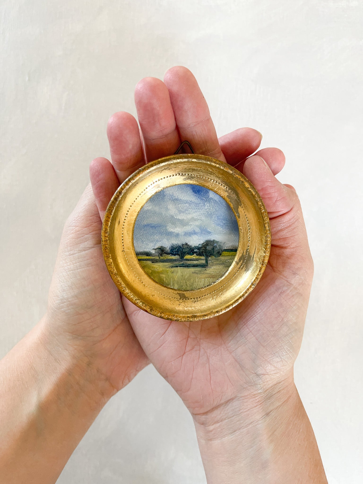 Mini Monday Painting #2 - Landscape in Florentine Frame