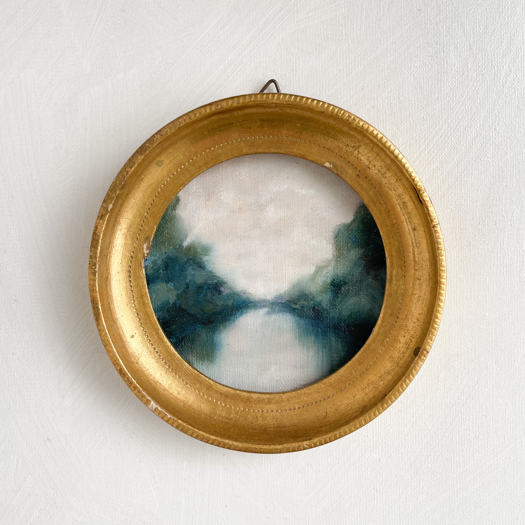 Mini Monday Painting #6 - Landscape in Round Florentine Frame