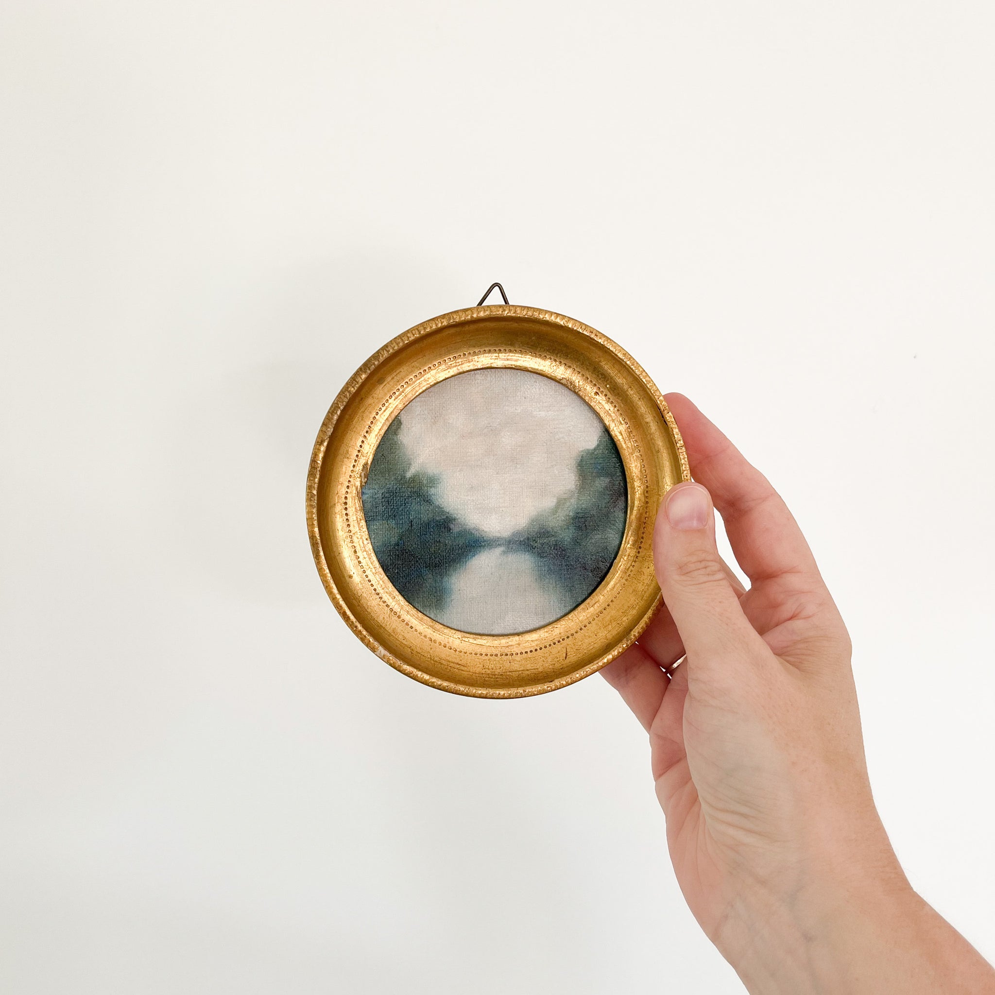 Mini Monday Painting #6 - Landscape in Round Florentine Frame
