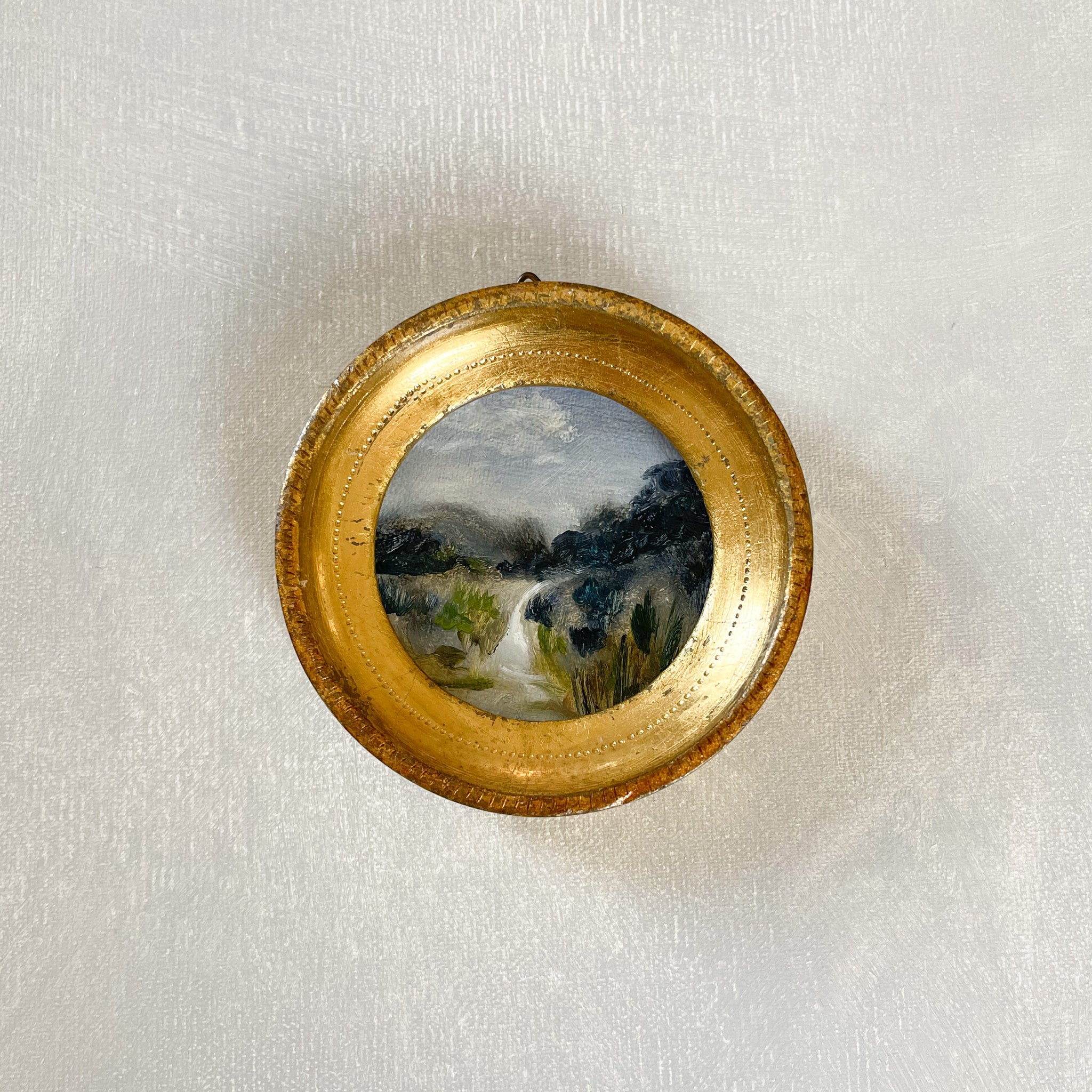 Mini Monday Painting #1 - Landscape in Florentine Frame