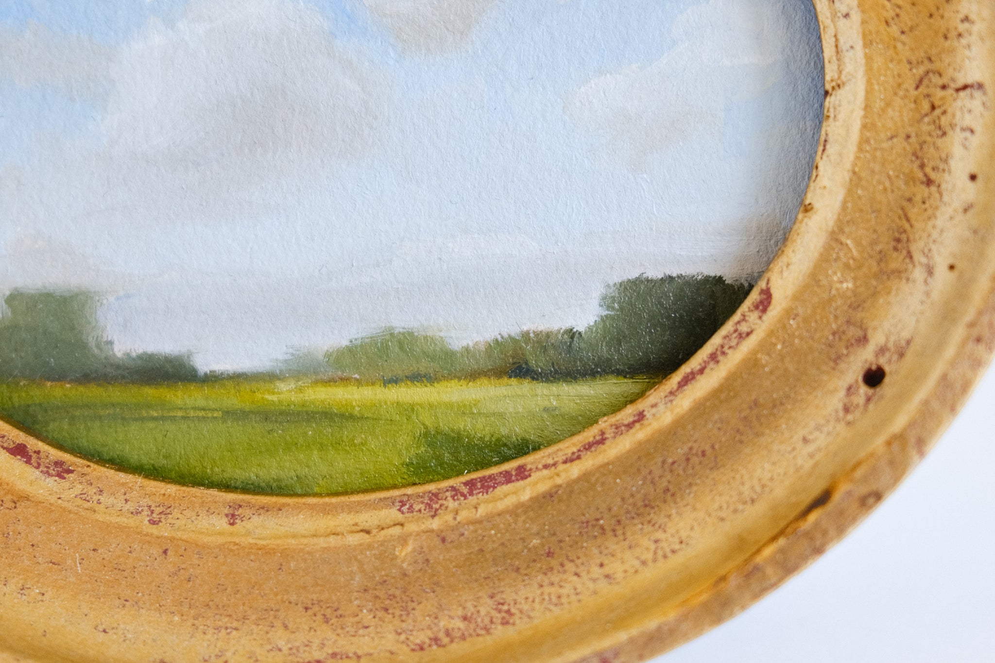 Chasing Clouds - 3.5x4" Original Oil Painting