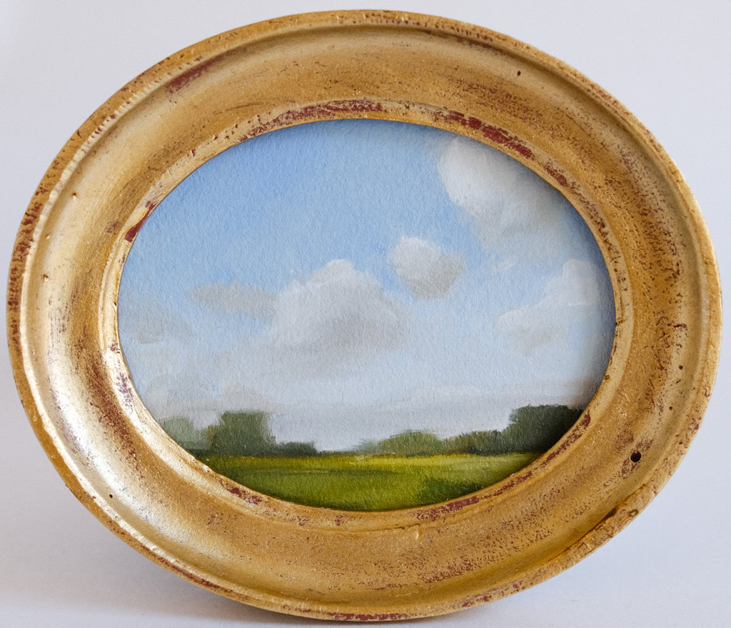 Chasing Clouds - 3.5x4" Original Oil Painting