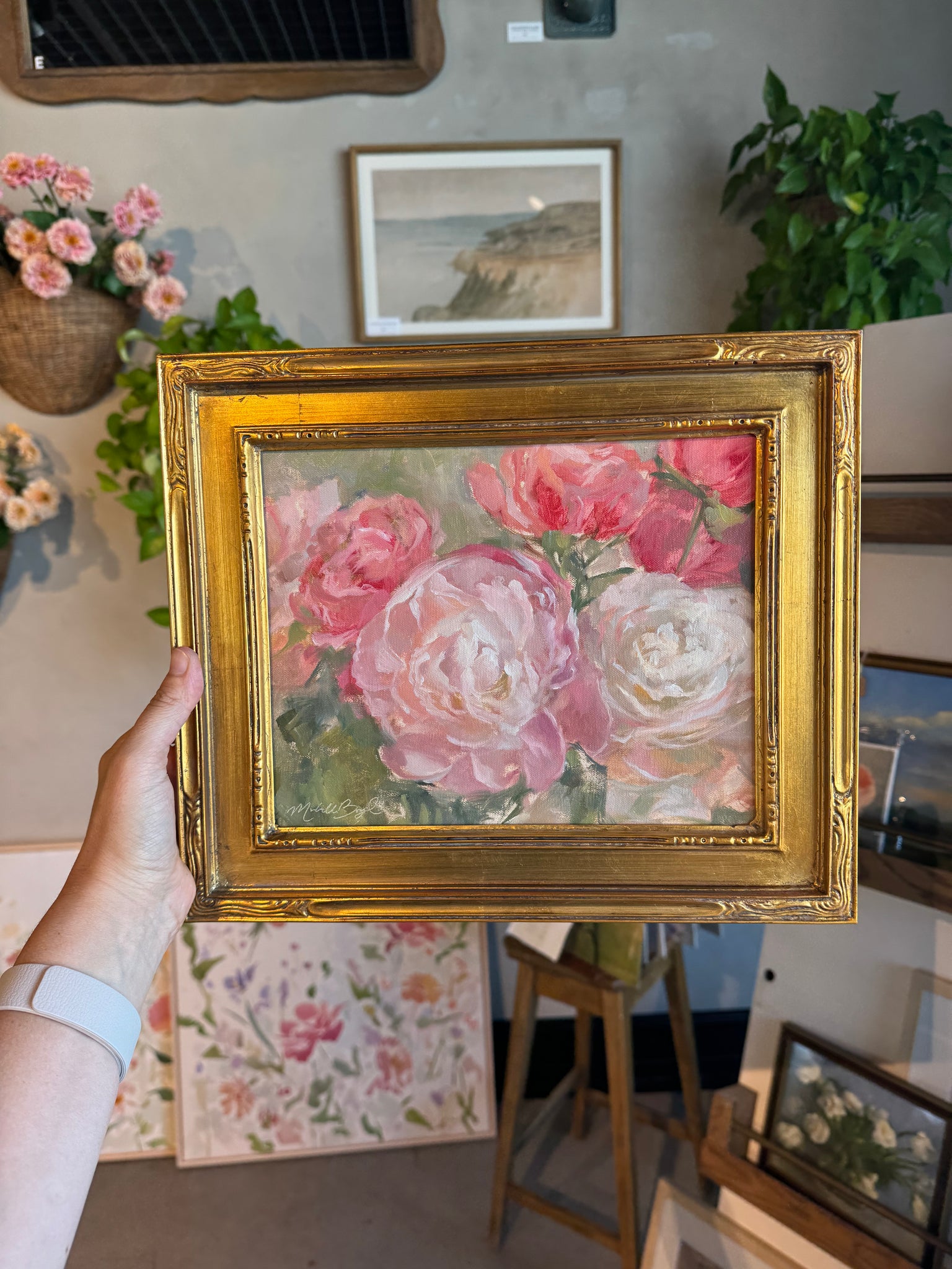 8x10” Original Oil painting - Pink Peonies