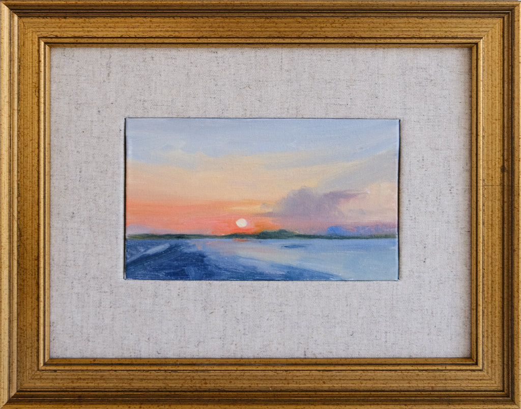 In The Wake - 3x5" Original Oil Painting