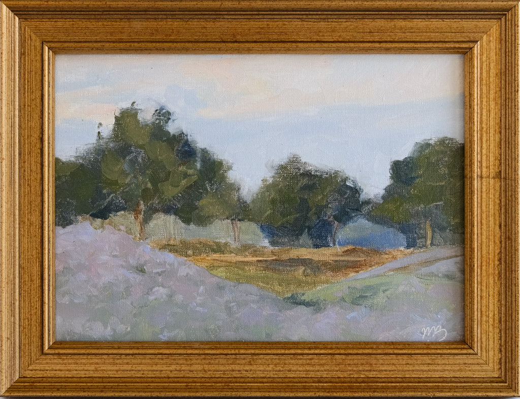 Lilac Wildflowers - 5x7" Original Oil Painting