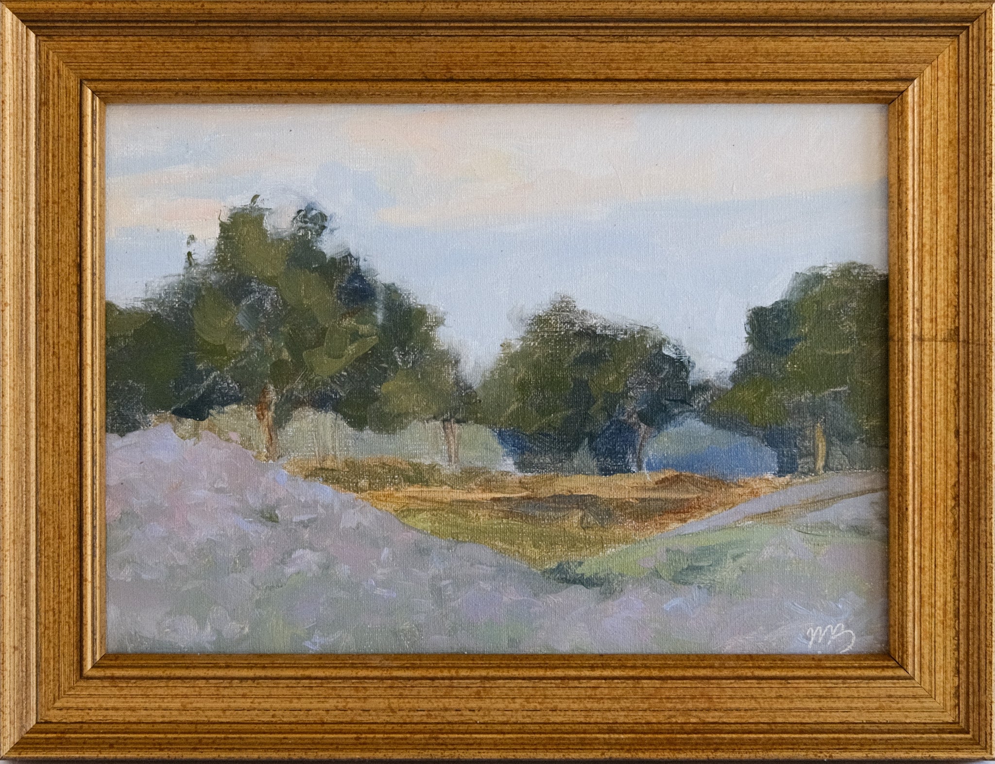 Lilac Wildflowers - 5x7" Original Oil Painting