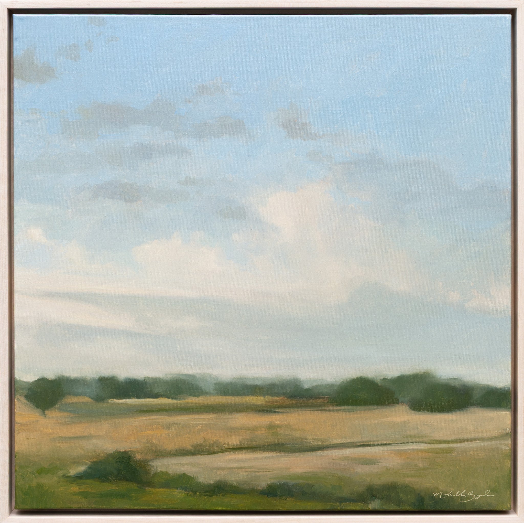 Riding to Get the Mail - 20x20" Original Oil Painting
