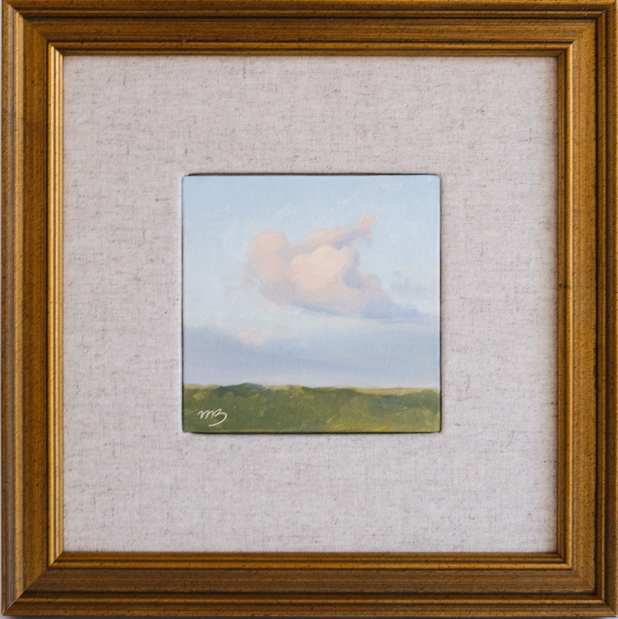 That One Cloud - 3x3" Original Oil Painting