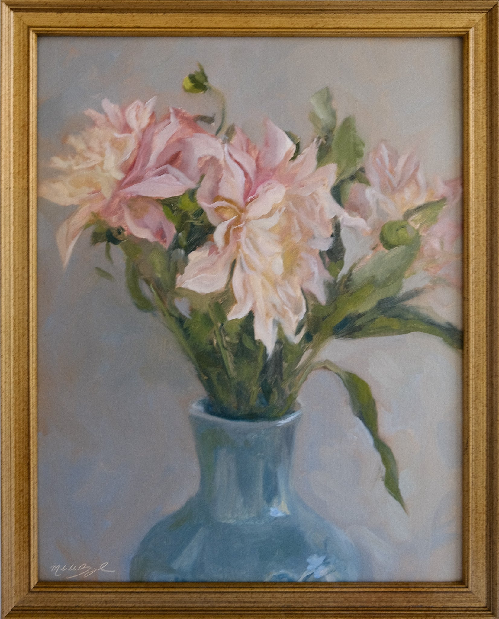 The Ending of Dahlia Season - 11x14" Original Oil Painting