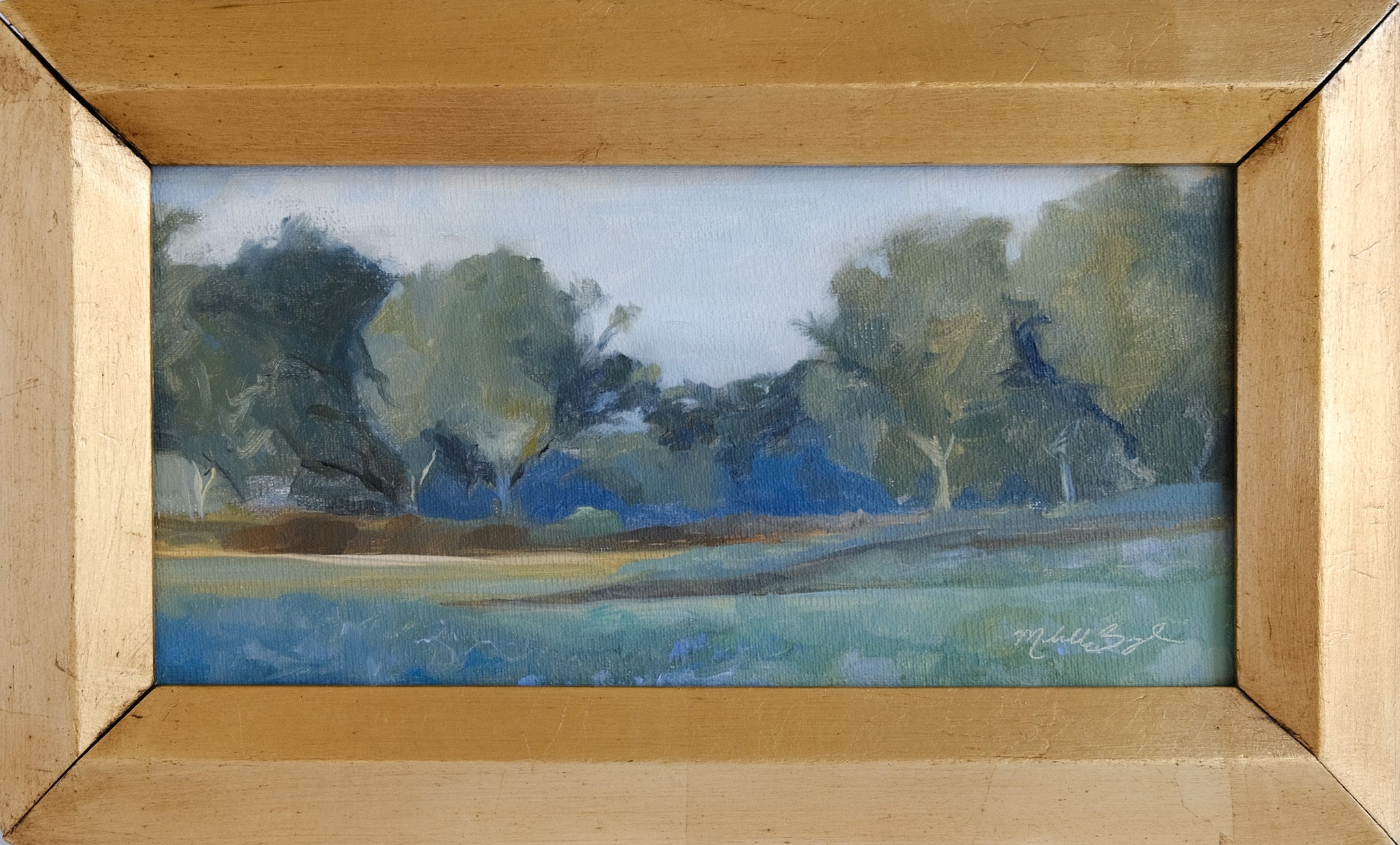 Treeline, Revisited - 5x10" Original Oil Painting