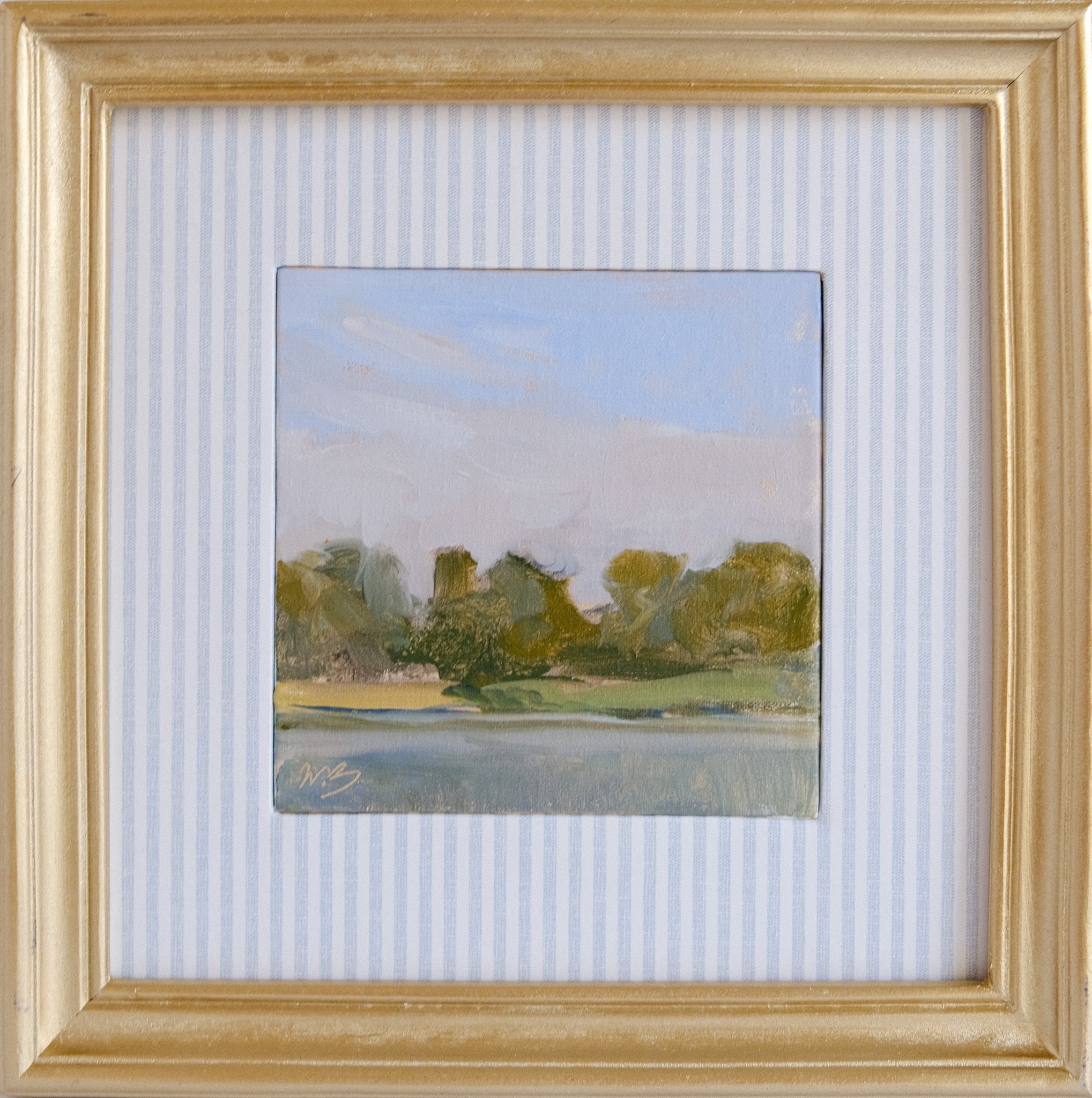 Treeline Study - 4x4" Original Oil Painting