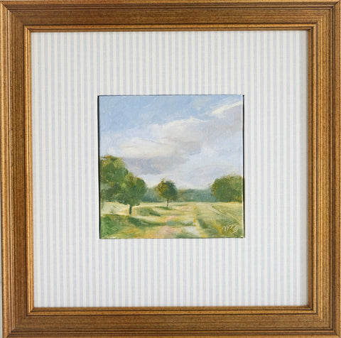 Walk, Skip, or Dance (Study) - 4x4" Oil on Panel - Matted & Framed