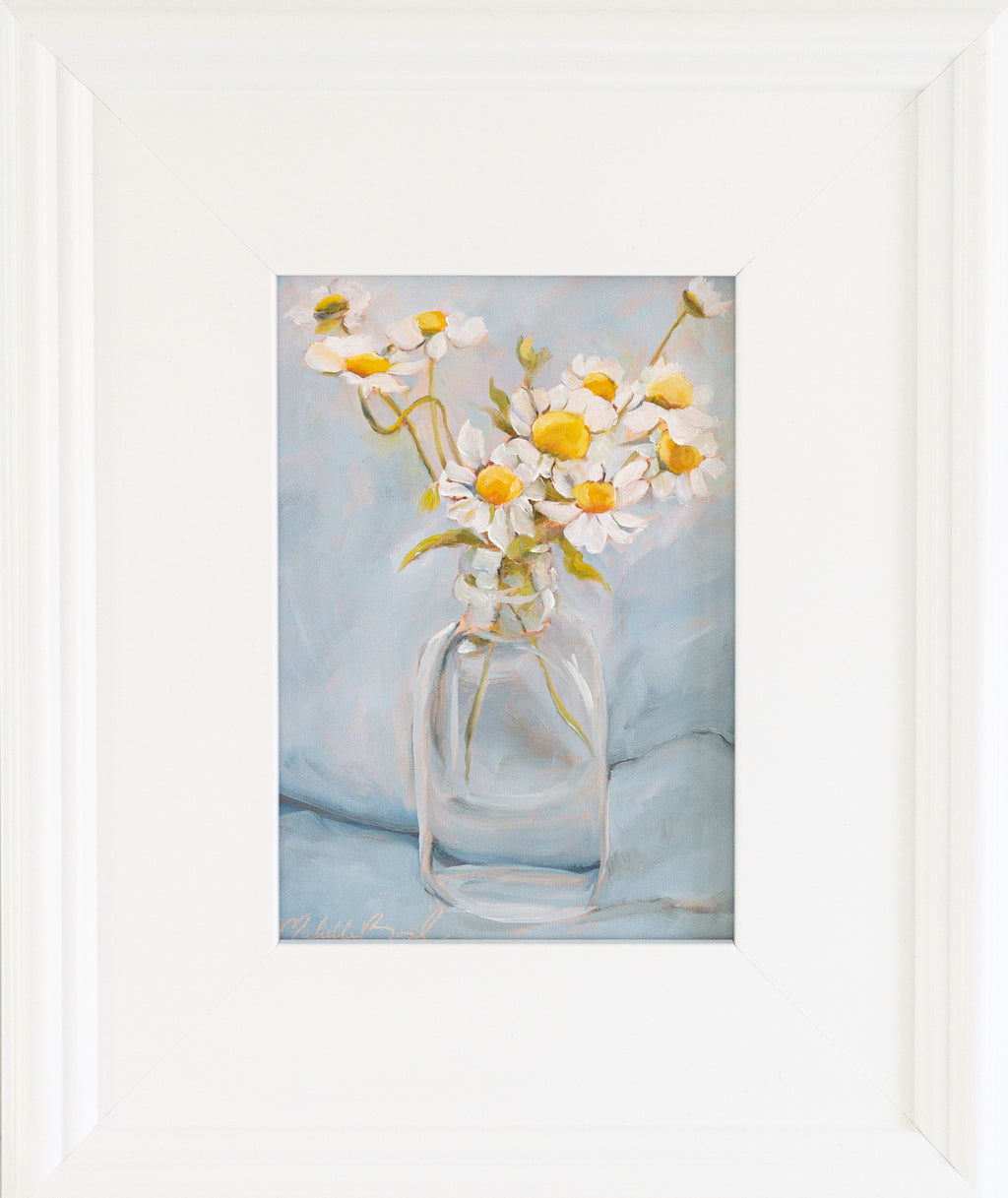 Chamomile - 5x7" Framed Oil Painting