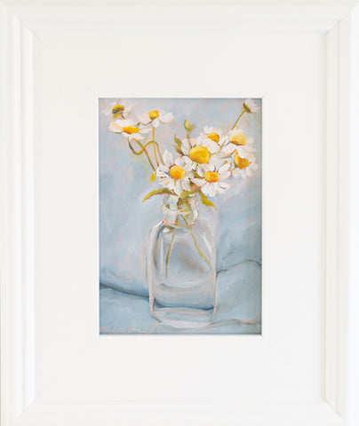 Chamomile - 5x7" Framed Oil Painting