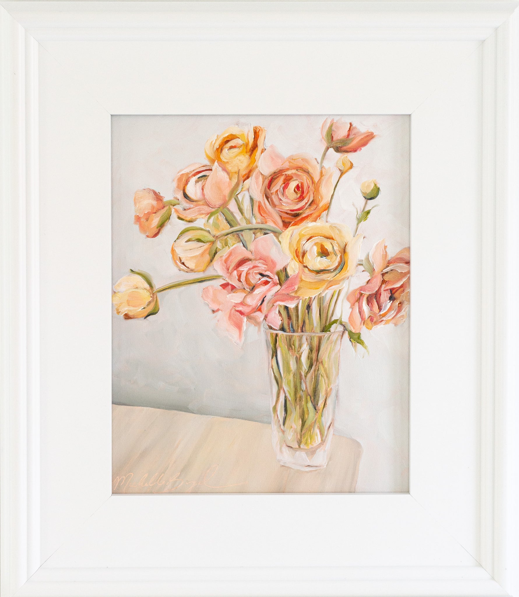 Ranunculus - 8x10" Framed Oil Painting