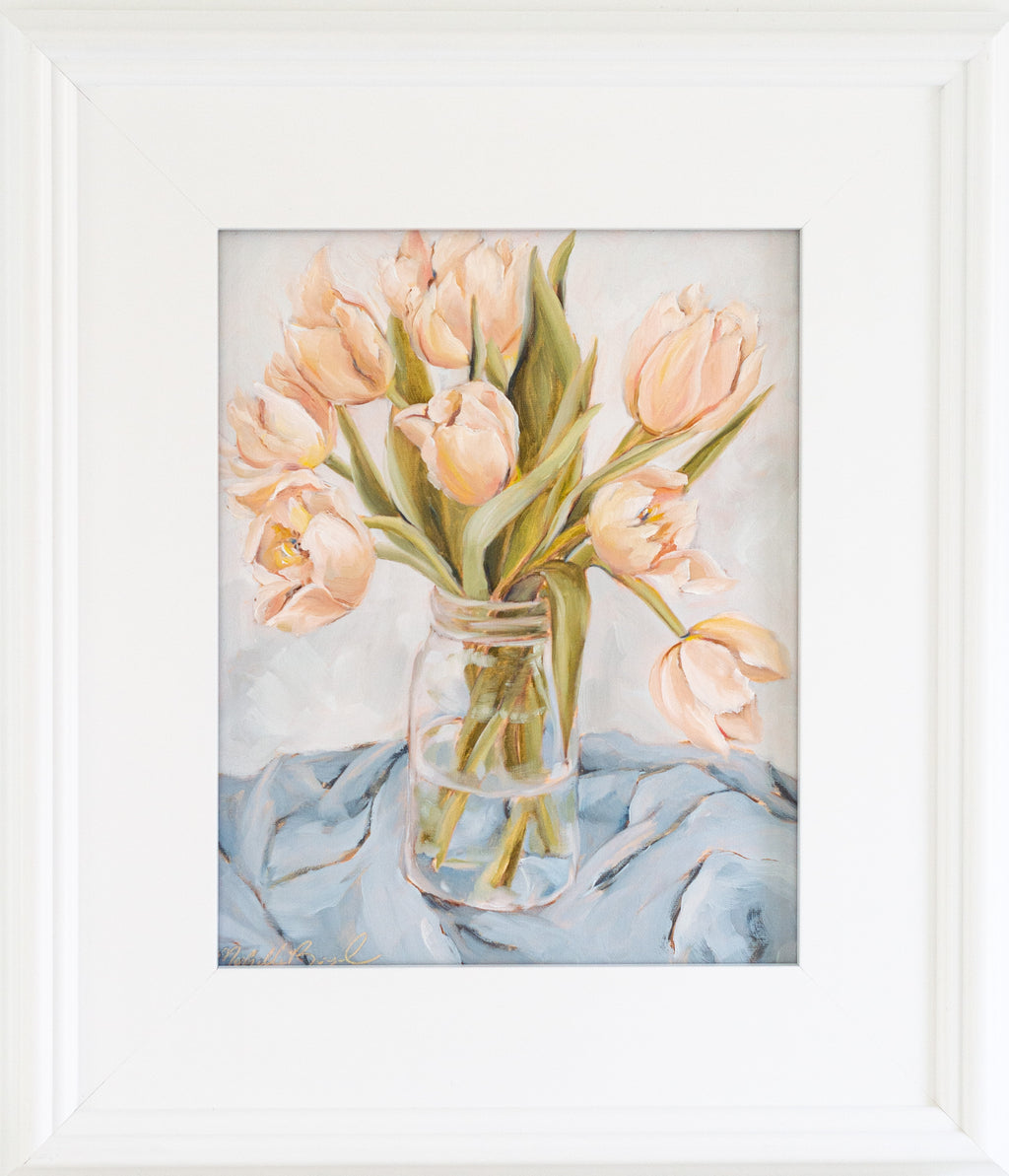 Tulips - 8x10" Framed Oil Painting