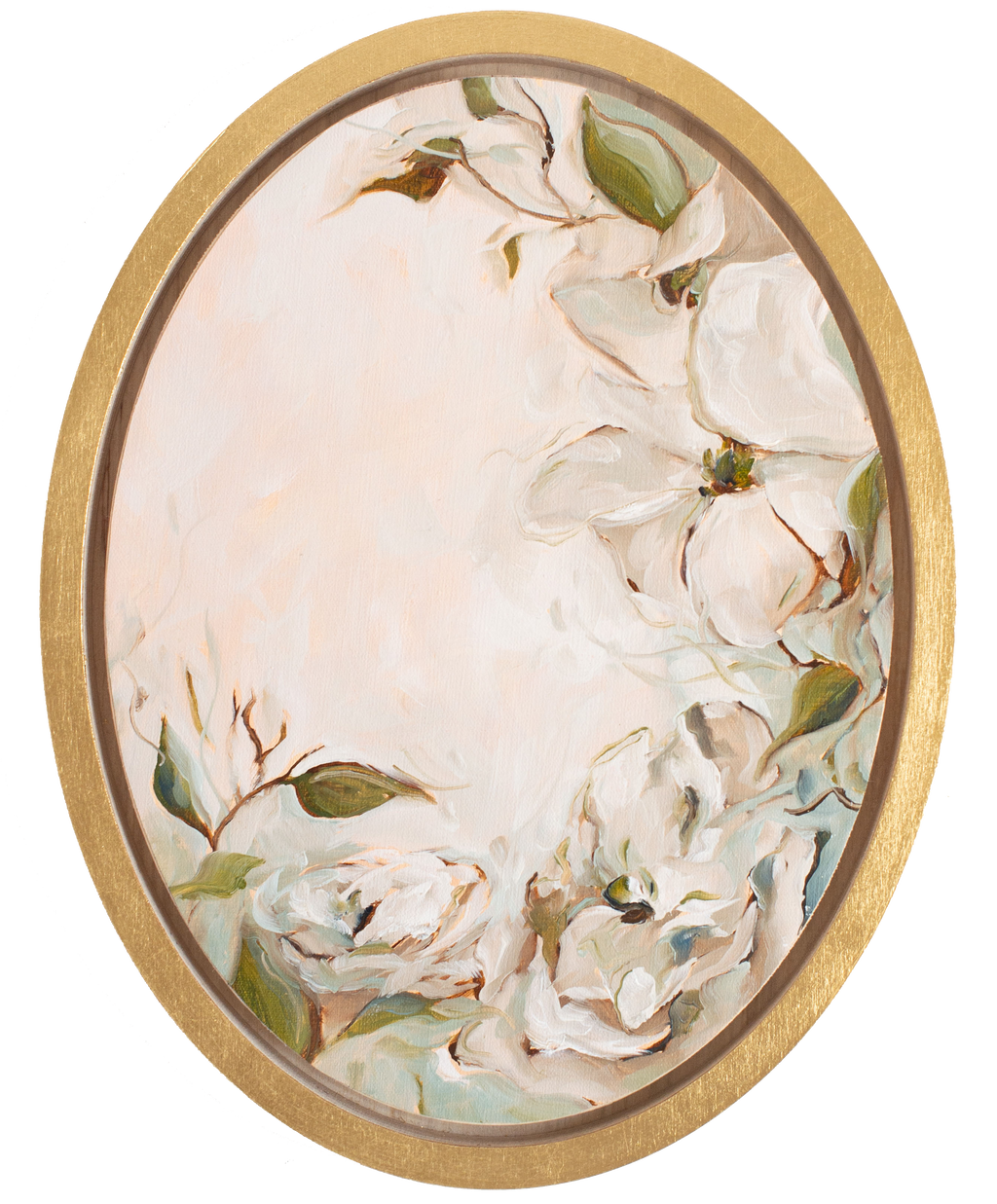 "Je Pense Que..." - 9x12" Oval - Available French Collection Painting