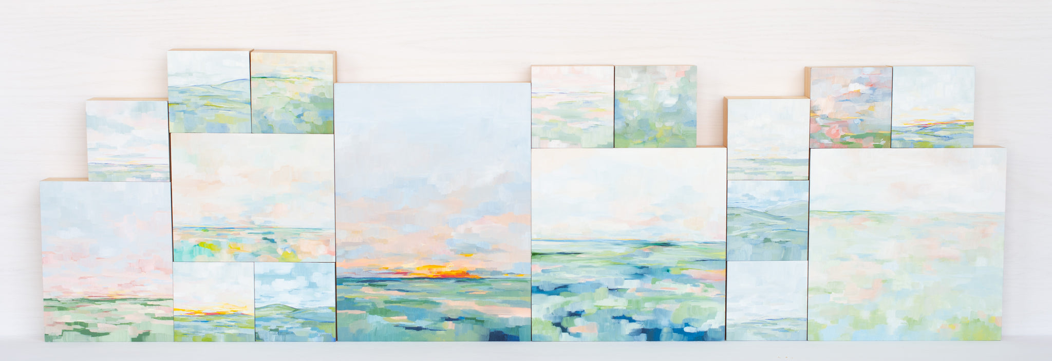 A Few Mornings Later - Diptych of Two 5x5"