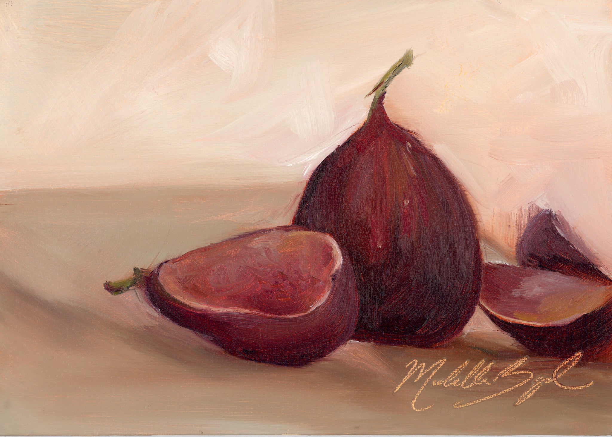 Fancier Figs - 5x7" Original Painting