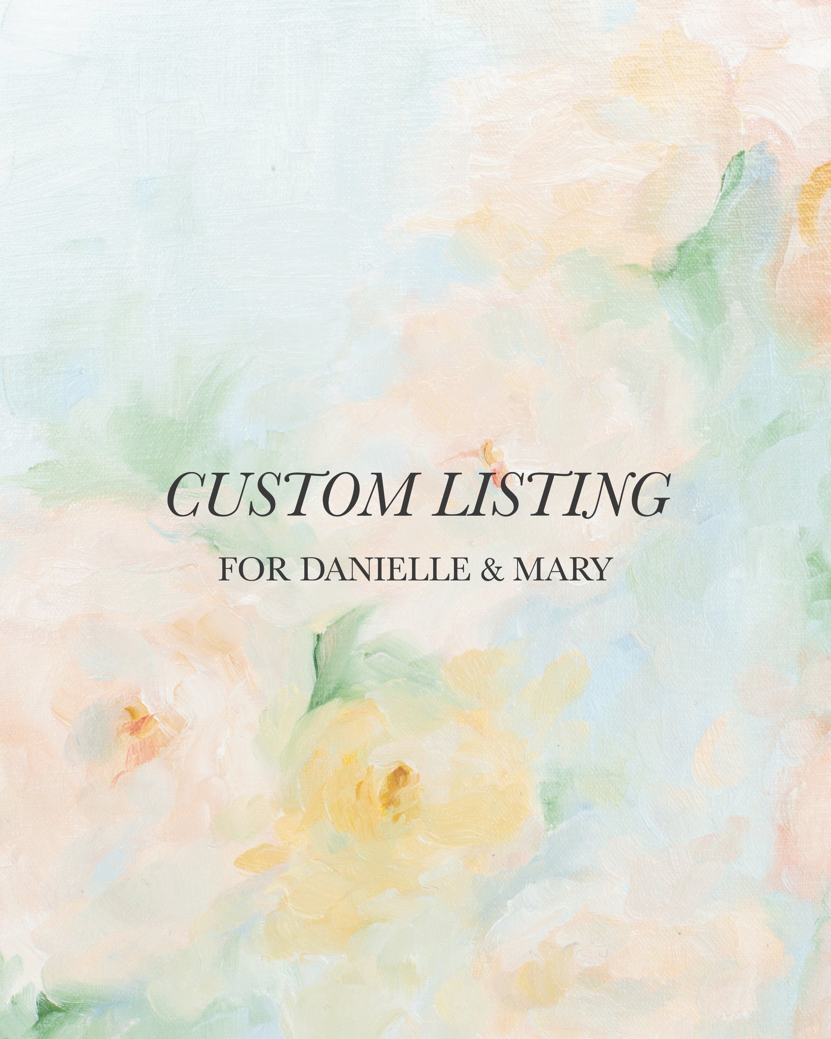 Custom Listing for Mary M.