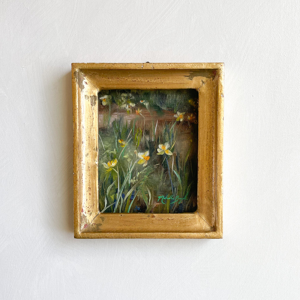 Mini Monday Painting #3 - Floral Landscape in Florentine Frame