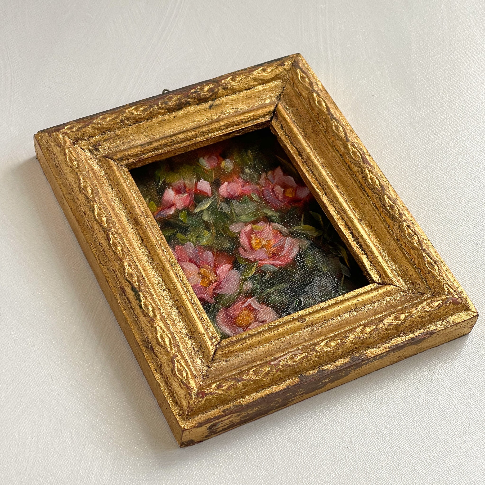 Mini Monday Painting #4 - Peony Garden in Antique Frame